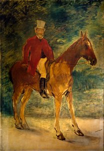 Monsieur Arnaud zu Pferd, Gemälde von Edouard Manet, 1875 von Édouard Manet