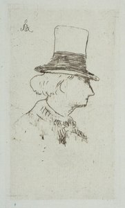 Porträt von Charles Baudelaire im Profil, 1862-67