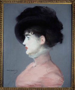 Porträt der Wienerin oder Irma Brunner mit schwarzem Hut von Édouard Manet