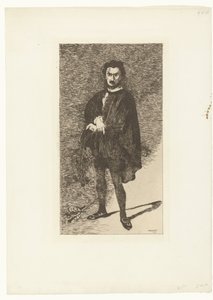 Porträt des Schauspielers Philibert Rouvière in der Rolle des Hamlet von Édouard Manet