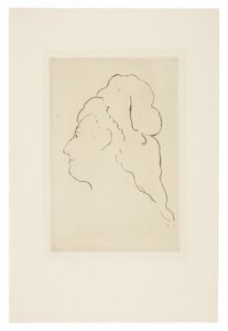 Profil von Eva Gonzales, nach links gewandt