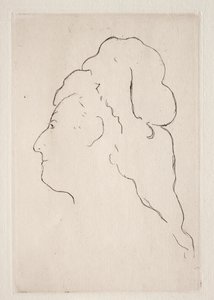 Profil von Eva Gonzales nach links gewandt, ca. 1869
