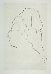 Profil von Eva Gonzales nach links gewandt