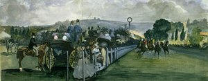 Rennbahn in Longchamps, 1864