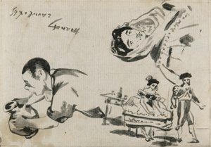 Skizzen aus „Die Zigeuner“, „Das spanische Ballett“ und „Lola de Valence“ für „L’Autographe au Salon de 1865“ von Édouard Manet