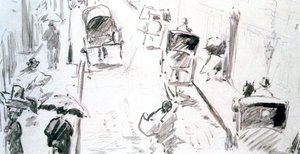 Straßenszene, um 1850-1883 von Édouard Manet