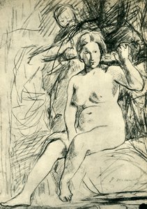 Studie eines sitzenden Aktes La Toilette, 1858-1860, 1943