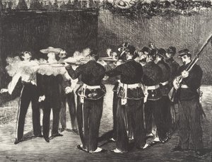 Die Hinrichtung des Kaisers Maximilian, 1868 von Édouard Manet