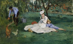Die Familie Monet in ihrem Garten in Argenteuil von Édouard Manet