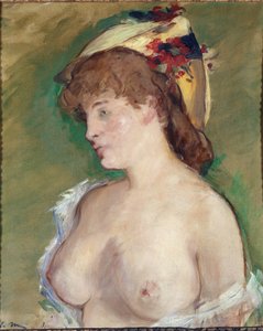 Die Blonde mit nacktem Oberkörper von Édouard Manet