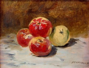 Vier Äpfel von Édouard Manet