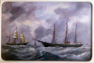 Schiffe beim Fischen auf der Neufundlandbank im Jahr 1885