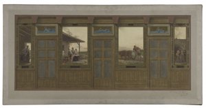 Skizze für das Rathaus des 20. Arrondissements: Die häusliche Pflege, die Bildung, die Arbeit, die Erziehung, 1884
