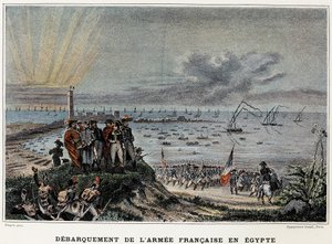 Landung der französischen Armee in Ägypten - in „Victoires et Conquêtes des Armées Françaises“, Paris, n.d.