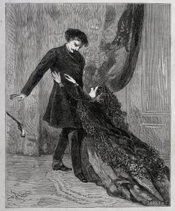 Edmond Dantès und Mercedes - Gravur von Riou, in „Der Graf von Monte Cristo“ von Alexandre Dumas père (1802-1870), ed. Jules Rouff & Cie