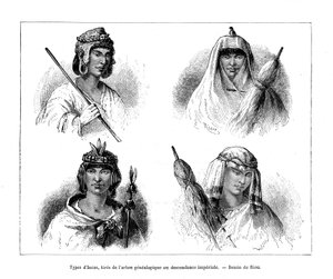 Inka-Typen, Peru, 19. Jahrhundert von Edouard Riou