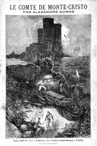 Das Schloss von If, die Entdeckung des Schatzes und die Rückkehr nach Paris - Gravur von Riou, in „Der Graf von Monte-Cristo“ von Alexandre Dumas, Rouff & Cie