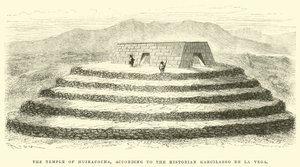 Der Tempel von Huiracocha, laut dem Historiker Garcilasso de la Vega von Edouard Riou
