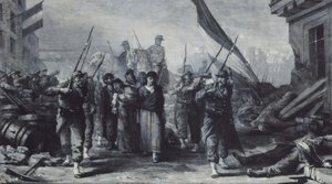 Brand des Hôtel de Ville im Jahr 1871, 1871 von Edouard Toudouze