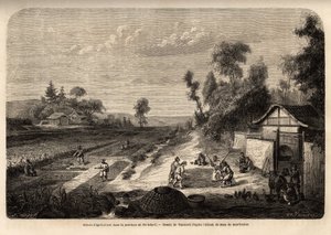 Szenen der Landwirtschaft in der Erntezeit, in der Provinz Pe-Tche-Li von Edouard Vaumort