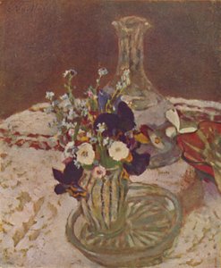 Blumenstrauß aus Stiefmütterchen, Vergissmeinnicht und Gänseblümchen um 1900, ca. 1900, 1946 von Edouard Vuillard