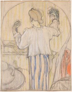 Vor dem Spiegel von Edouard Vuillard