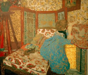 Die blaue Dame mit Kind von Edouard Vuillard