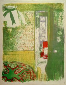 Interieur mit Hängelampe von Edouard Vuillard