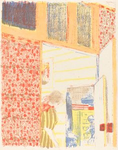 Interieur mit rosa Tapete II, ca. 1896 veröffentlicht 1899 von Edouard Vuillard