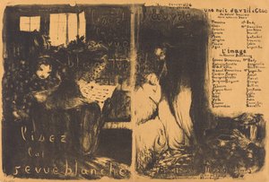 Lisez la revue blanche; Eine Nacht im April Ceos, Das Bild von Edouard Vuillard