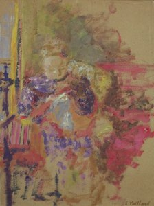 Madame Vuillard beim Nähen, ca. 1905 von Edouard Vuillard