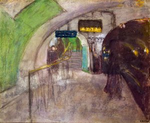 U-Bahn-Station Blick auf die Docks in der U-Bahn von Edouard Vuillard