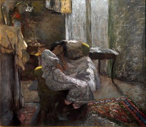 Porträt von Madame Hessel. Lucie Hessel war die Frau des Kunsthändlers des Künstlers. Pastell von Edouard Vuillard (1868-1940) 20. Jahrhundert von Edouard Vuillard