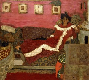 Porträt von Mme Delierre in einer Symphonie in Rot von Edouard Vuillard