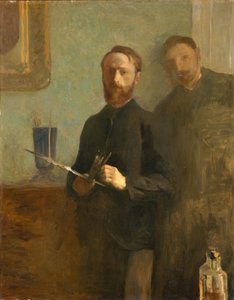 Selbstporträt mit Waroquy, 1889 von Edouard Vuillard