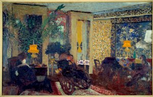 Das Wohnzimmer mit drei Lampen St. Florentine von Edouard Vuillard