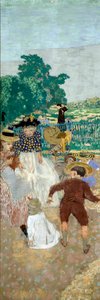 Die öffentlichen Gärten: Die Krankenschwestern (links) (Detail des Triptychons) von Edouard Vuillard