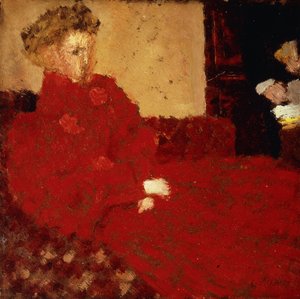 Frau in Rot, sitzend; Femme en Rouge Assise, ca. 1892 von Edouard Vuillard