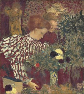 Frau im gestreiften Kleid von Edouard Vuillard