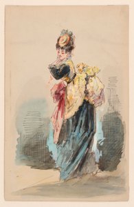 Eine Dame beim Spaziergang von Edouard de Beaumont