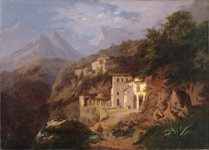 Das Kapuzinerkloster in Cava (Salerno) 1838 von Edouard de Vigne