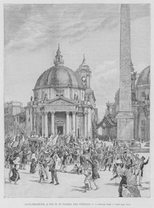 Akklamation an Pius IX. auf der Piazza del Popolo