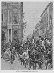 Einzug von Garibaldi in Neapel