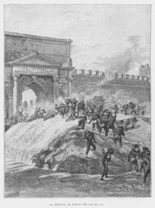 Die Bresche von Porta Pia von Edouardo Matania