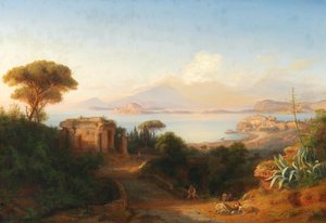 Blick von der Insel Procida im Golf von Neapel
