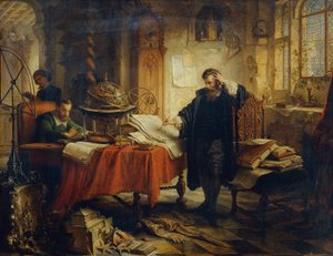 Kopernikus, die Bahnen der Gestirne aufzeichnend von Eduard Ender