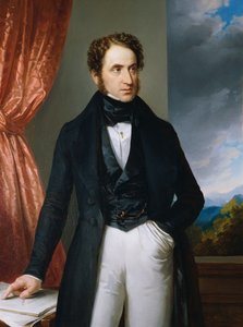 Porträt des Geigers und Komponisten Josef Benesch 1795-1873, 1840 von Eduard Ender