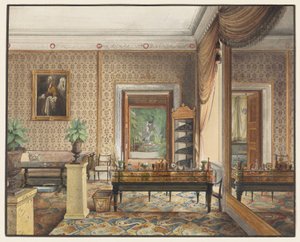 Das Arbeitszimmer von Prinz Karl von Preußen von Eduard Gaertner