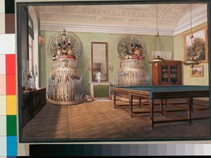 Interieurs des Winterpalastes: Der Billardraum von Kaiser Alexander II. von Eduard Hau