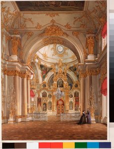 Interieurs des Winterpalastes: Die Kathedrale im Winterpalast von Eduard Hau